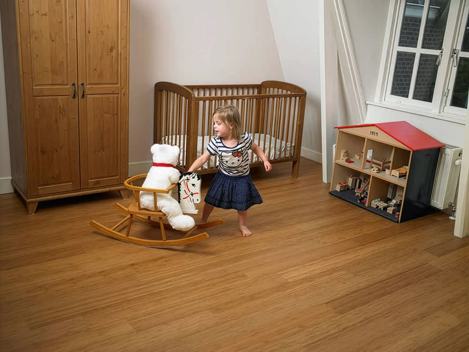 Kinderzimmer mit Bambusparkett — antiallergisch und schadstoffarm