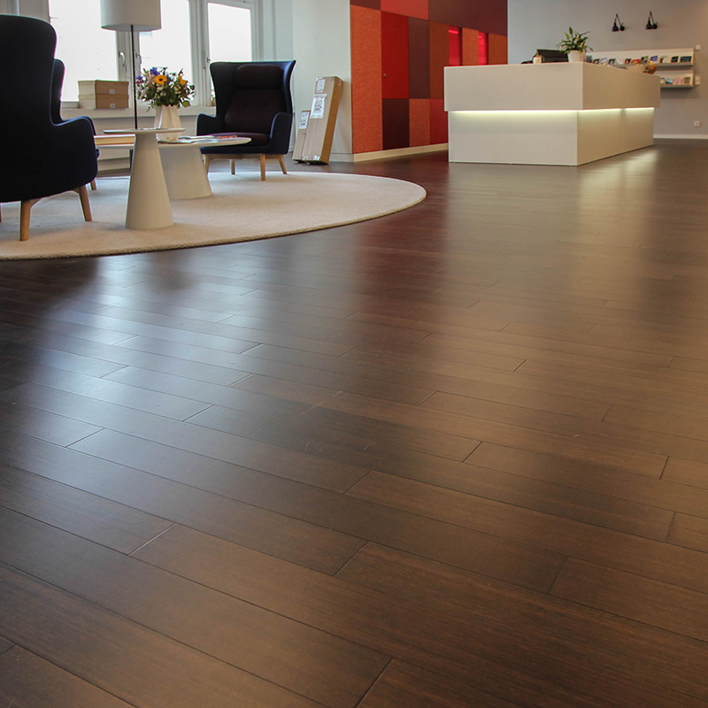 Bambus 2-Schicht-kurzstab Charcoal vertikal matt lackiert