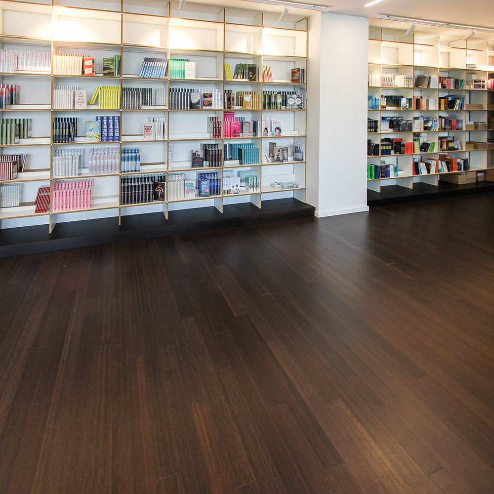 Bambus 2-Schicht-kurzstab Charcoal vertikal matt lackiert