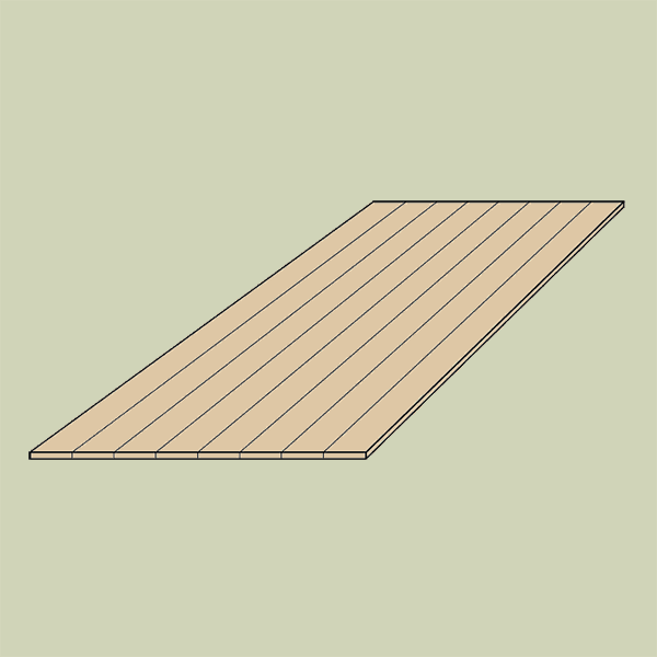 Bambus Starkfurnier Breitlamelle Ecru 2440x1220x5mm