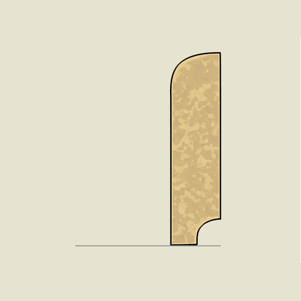 MOSO Sockelleiste Density Naturhell matt lackiert 15mm