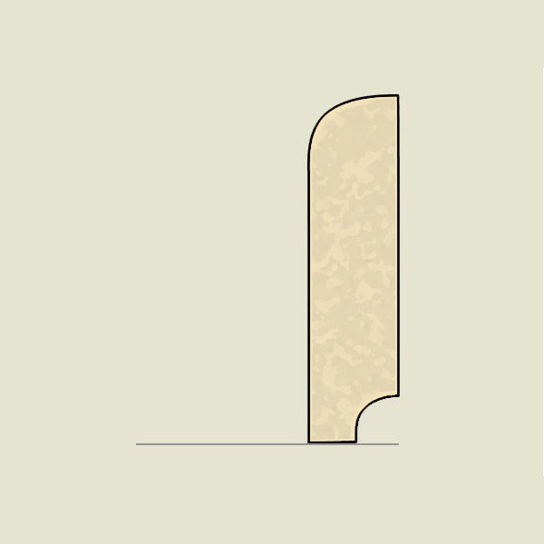 MOSO Sockelleiste Density White matt lackiert 15mm